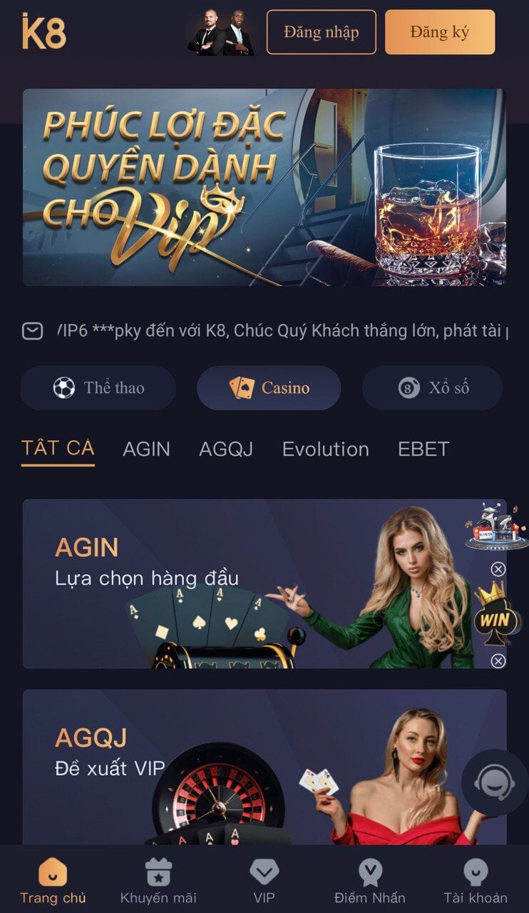 K8 - trang casino trực tuyến tốt nhất Việt Nam