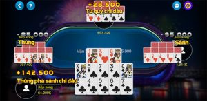 “straight flush” sử dụng trong game bài binh xập xám